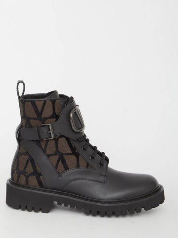 23 fw V logo signature combat boots 3W2S0Q03HQZU02 B0020567586 - VALENTINO - BALAAN 1