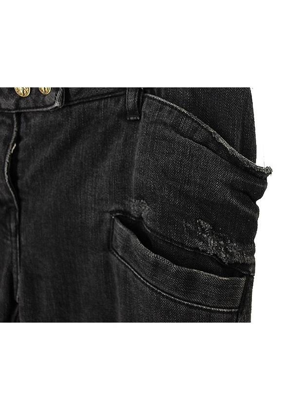 Women s Black Biker Jeans 5401892B - BALMAIN - BALAAN 8