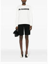 Logo Print Cotton Sweatshirt White - JIL SANDER - BALAAN 7