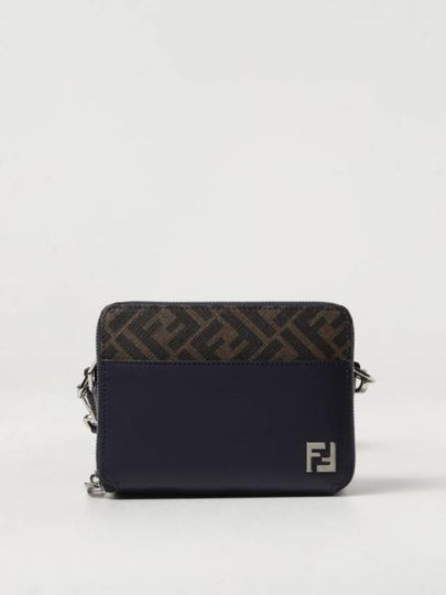 Square FF Camera Case Cross Bag Dark Blue - FENDI - BALAAN 2