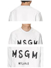 Milano Logo Print Sweatshirt White - MSGM - BALAAN 7