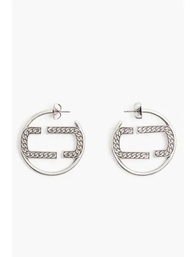 J Marc St Hoops Light Antique Silver MBECW23005SVX - MARC JACOBS - BALAAN 1