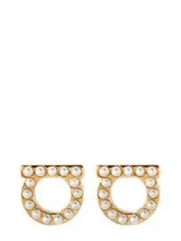 Gancini Pearl Earrings Gold - SALVATORE FERRAGAMO - BALAAN 6