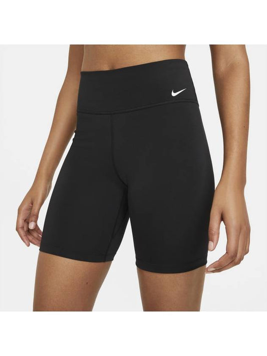 Women's Mid-Rise 7Inch Biker Shorts Black - NIKE - BALAAN 1