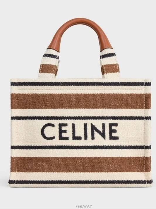 Small Cabas Thais Striped Textile With Celine Jacquard Tote Bag - CELINE - BALAAN 2