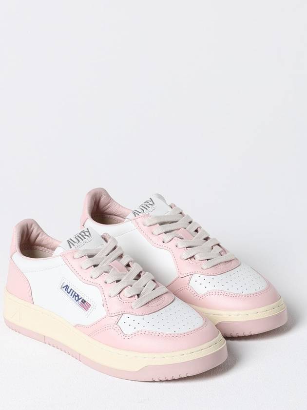 Medalist Bicolor Leather Low Top Sneakers White Pink - AUTRY - BALAAN 3