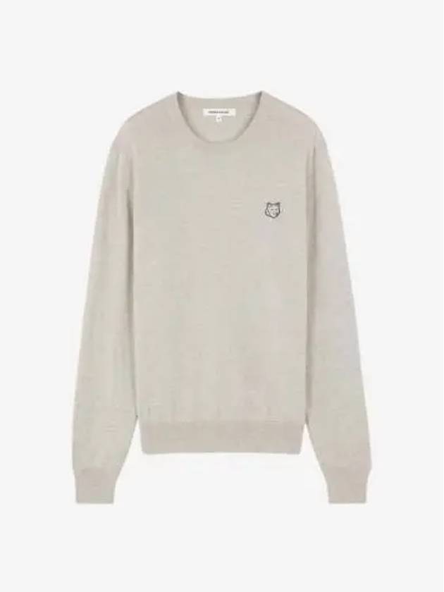 Bold Fox Head Wool Sweatshirt Light Grey - MAISON KITSUNE - BALAAN 2