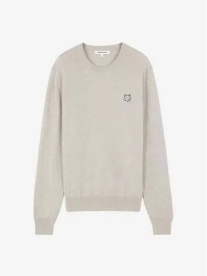 Bold Fox Head Wool Knit Top Light Grey - MAISON KITSUNE - BALAAN 2