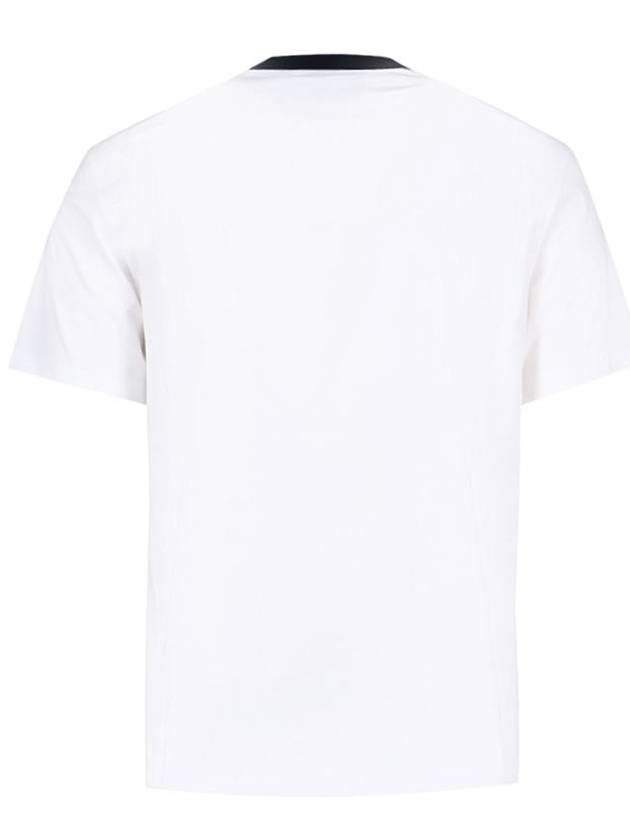 Logo Print Crewneck Cotton Short Sleeve T-Shirt White - AMI - BALAAN 3