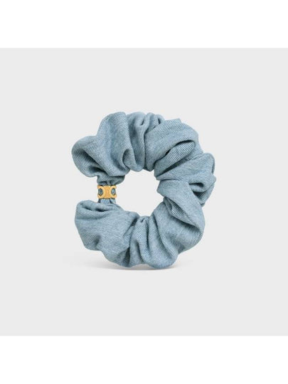 Breath Gold Finish Denim Scrunchy Gold Blue - CELINE - BALAAN 2