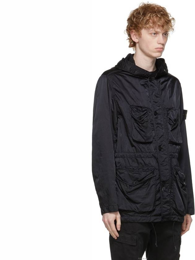 Wappen Patch Nylon Raso TC Hooded Jacket Black - STONE ISLAND - BALAAN 9