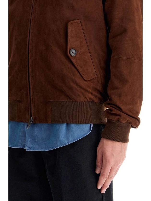 G9 Slim Fit Suede Jacket Brown - BARACUTA - BALAAN 5