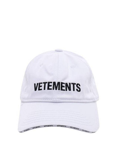 Iconic Logo Ball Cap White - VETEMENTS - BALAAN 1