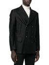 Men's Breasted Double Coat Black - TOM FORD - BALAAN 3