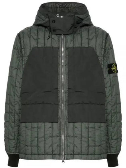 Stella Primaloft Quilted Nylon Zip-Up Hoodie Dark Green - STONE ISLAND - BALAAN 2