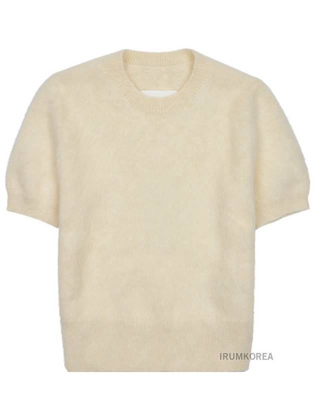 Crop Brushed Alpaca Knit Top Light Yellow - MAISON MARGIELA - BALAAN 2