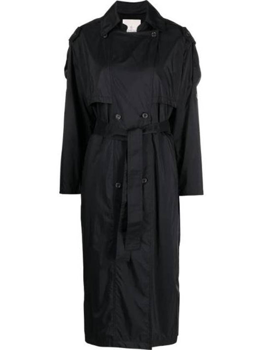 Deva Nylon Trench Coat Black - MONCLER - BALAAN.