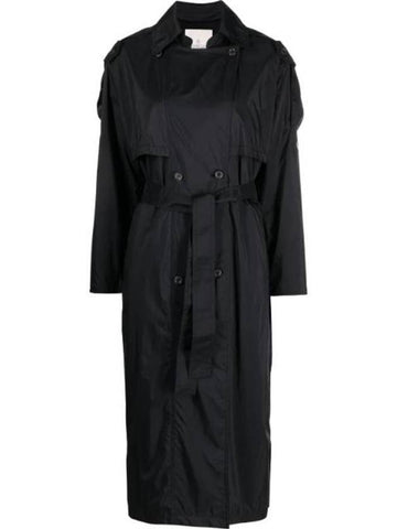 Deva Nylon Trench Coat Black - MONCLER - BALAAN 1