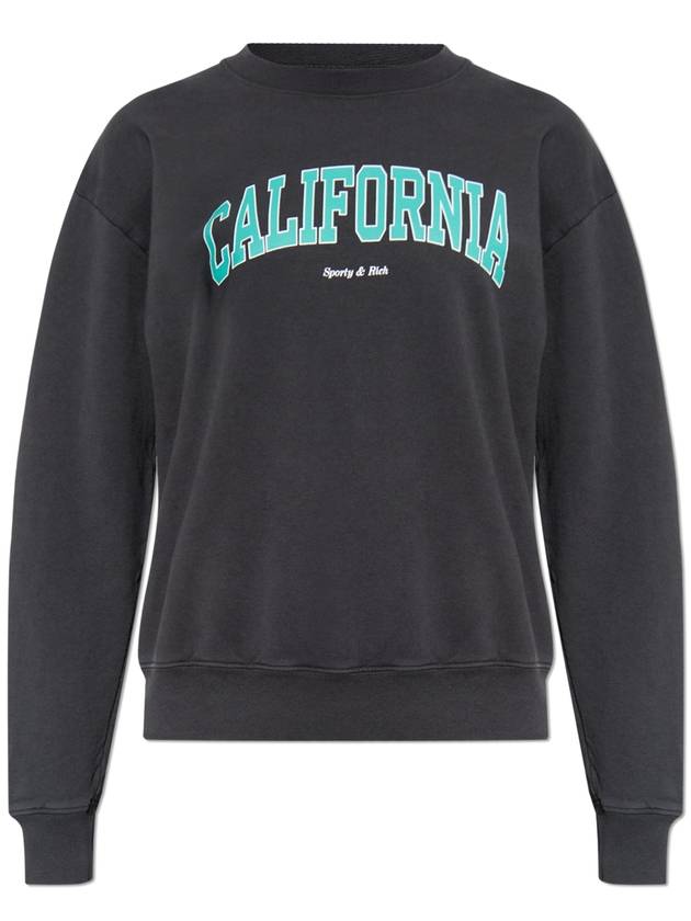 Sporty & Rich Sweatshirt From The The Mountain Collection, Unisex, Black - SPORTY & RICH - BALAAN 1