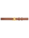 Women's Medium Triomphe Smooth Calfskin Belt Brown - CELINE - BALAAN 1