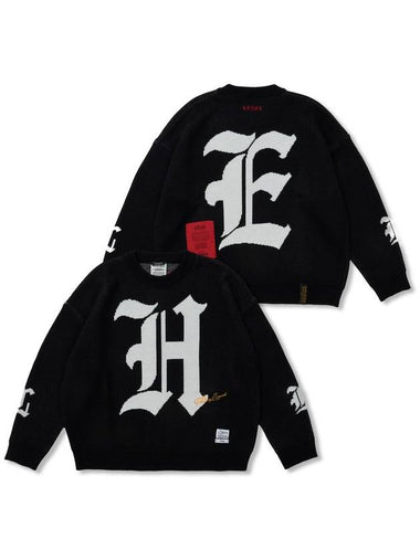 Hell Oversized Knit Crewneck - STIGMA - BALAAN 1