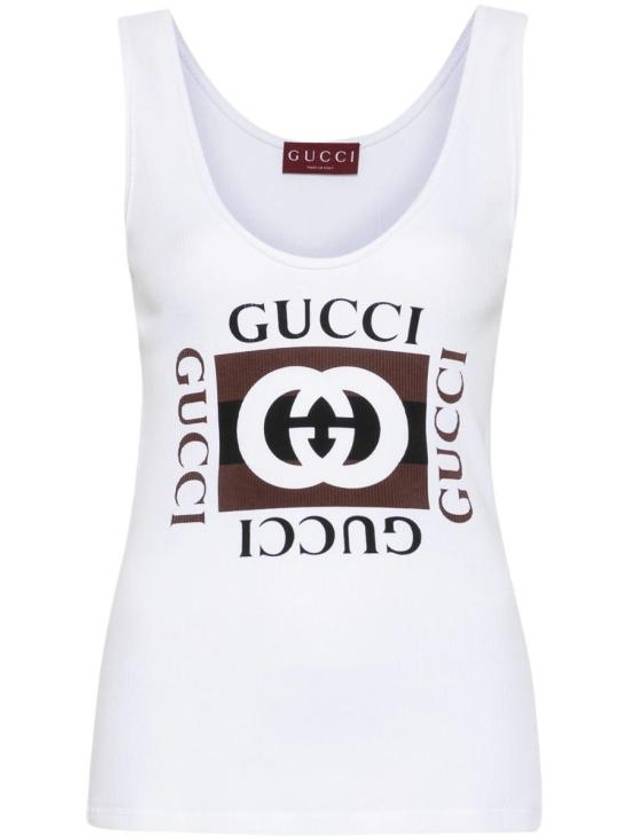 Logo Sleeveless White - GUCCI - BALAAN 1