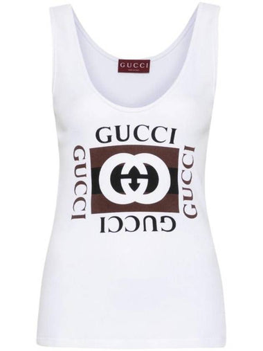 Logo Sleeveless White - GUCCI - BALAAN 1