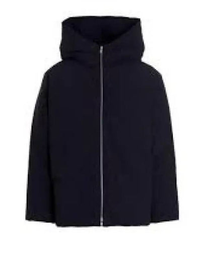 Zipper Hood Padded Down Jacket Navy - JIL SANDER - BALAAN 2