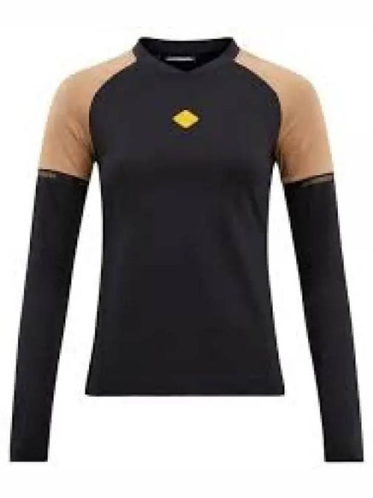 Women's Sienna Slim Fit Golf Long Sleeve T-Shirt Black - J.LINDEBERG - BALAAN 2