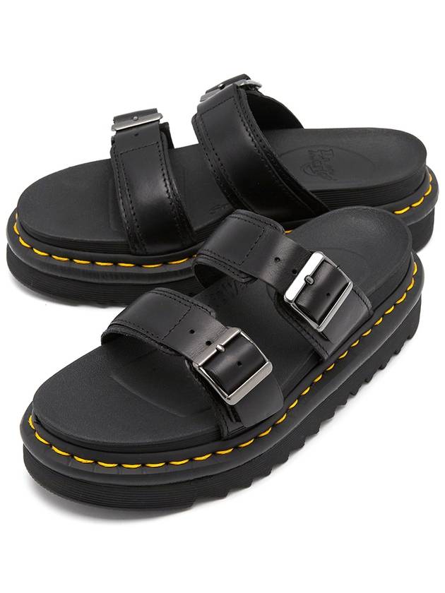 Miles Buckle Brando Leather Sandals Black - DR. MARTENS - BALAAN 2