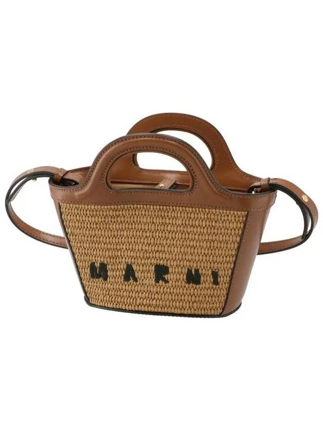 Rattan Micro Tropicalia Cross Bag Brown - MARNI - BALAAN 4