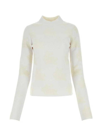 Bunny Motif High-Neck Knit Top White - JW ANDERSON - BALAAN 1