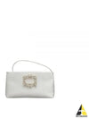 Night Lily Broche Vivier Buckle Satin Mini Shoulder Bag White - ROGER VIVIER - BALAAN 2