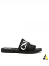 Woody Logo Slide Slippers Black - CHLOE - BALAAN 2