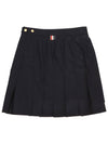 RMB Wool Mini Pleated Skirt Navy - THOM BROWNE - BALAAN 3