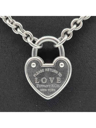 Tiffany Return to Heart Lock Silver Necklace L277403 - TIFFANY & CO. - BALAAN 1