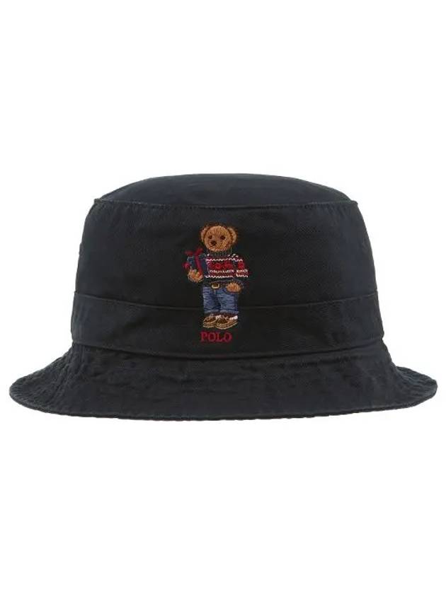 Polo Bear Bucket Hat Black - POLO RALPH LAUREN - BALAAN 1