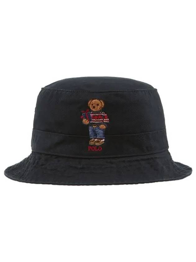 Polo Bear Bucket Hat Black - POLO RALPH LAUREN - BALAAN 2