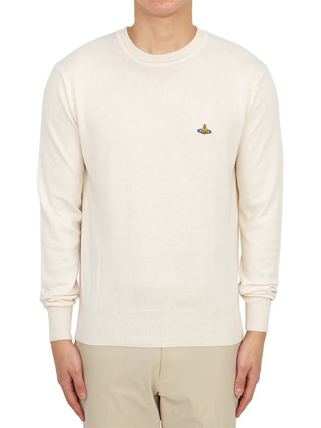 ORB Embroidered Crew Neck Knit Top Cream - VIVIENNE WESTWOOD - BALAAN 2