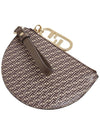 FF All Over Logo Coin Wallet Brown - FENDI - BALAAN.