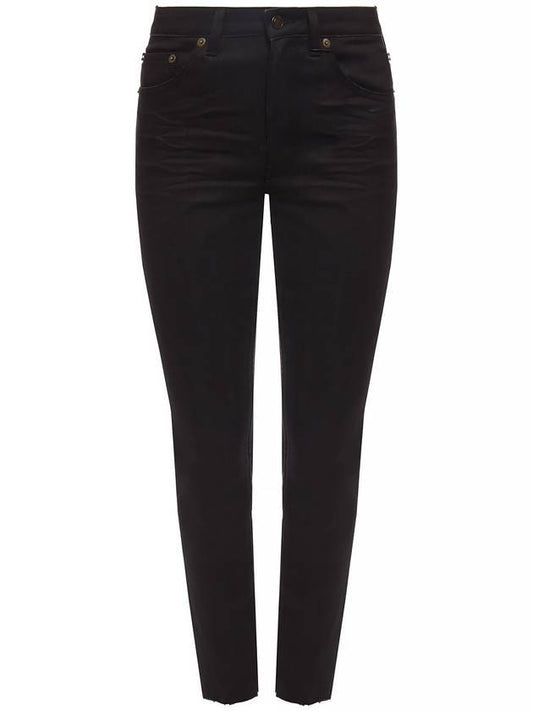 Women's Denim Skinny Jeans Black - SAINT LAURENT - BALAAN.