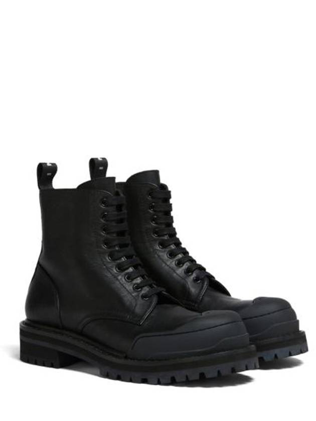 Dada Army Leather Combat Boots Black - MARNI - BALAAN 3