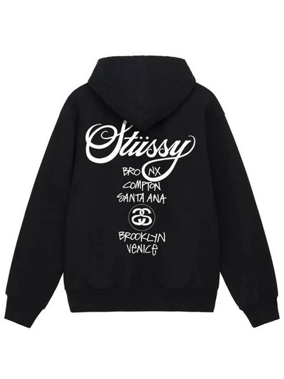 World Tour Hooded Zip Up Black - STUSSY - BALAAN 2