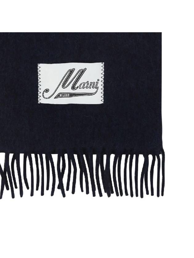 Alpaca Wool Muffler Navy - MARNI - BALAAN 4