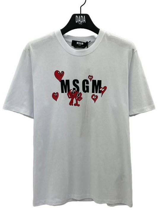 Heart logo short sleeve tshirt 3240MM178 - MSGM - BALAAN 1