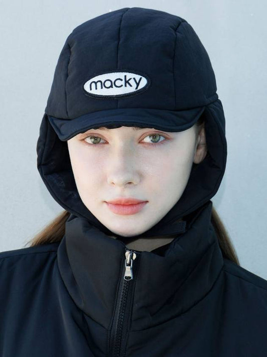 padded ball cap padded cap hat black MCFW23BC 2BK - MACKY - BALAAN 1