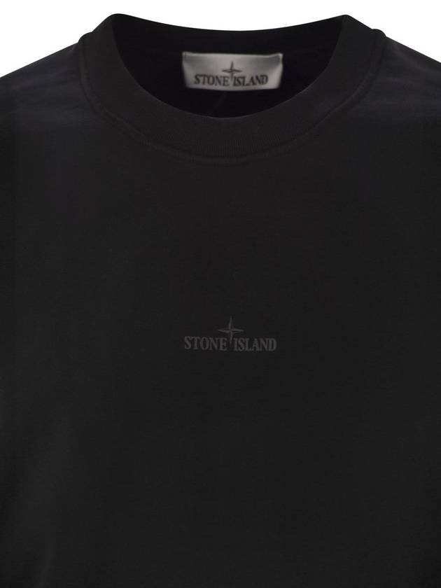 Crewneck sweatshirt with Institutional Five print - STONE ISLAND - BALAAN 4