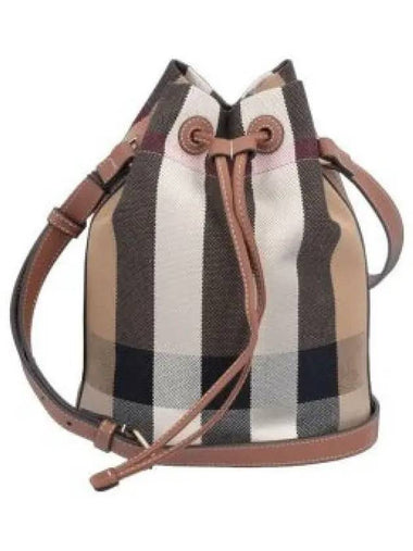 80840451 Check canvas small bucket bag 1329808 - BURBERRY - BALAAN 1