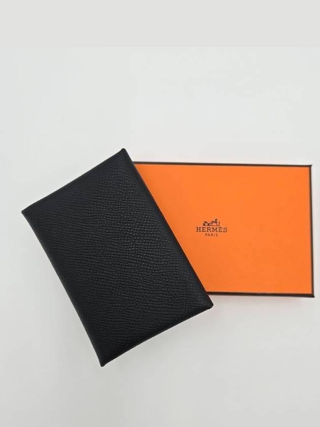 Calvi Duo Card Wallet Noir - HERMES - BALAAN 11