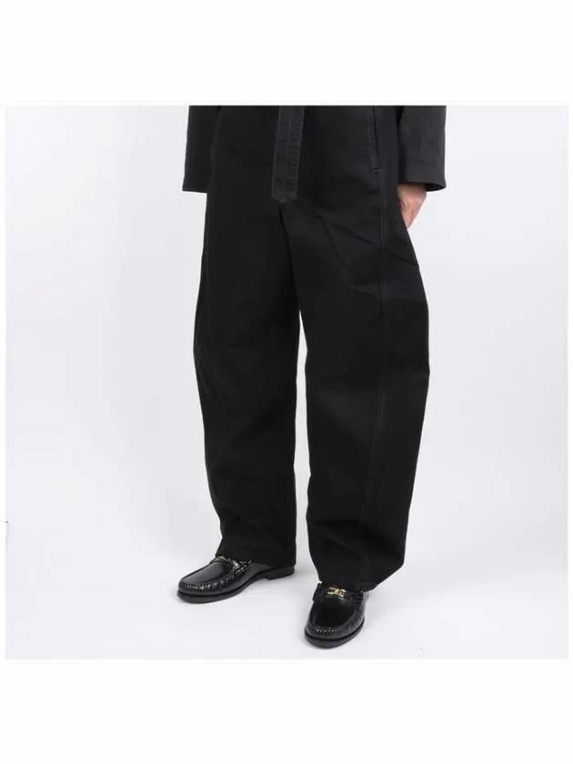 Twisted Belted Straight Pants Black - LEMAIRE - BALAAN 3